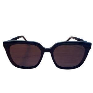 Authentic CHANEL Modern Black Square Sunglasses with Dark Lenses